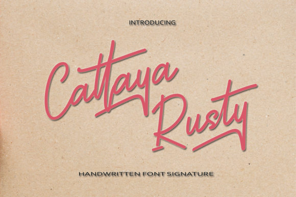 Cattaya Rusty: A Handwritten Font for Makers