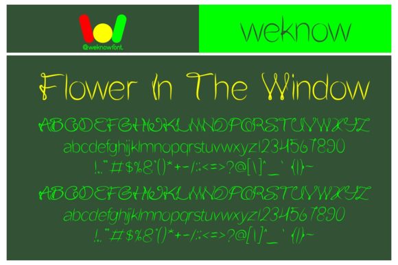 Flower in the Window Font for Elegant Editorial Design