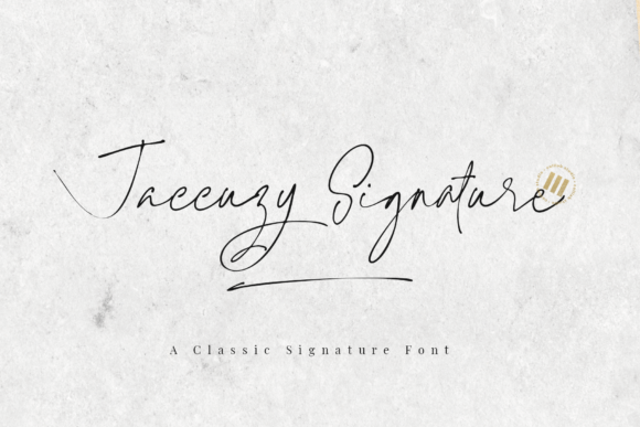 Jaccuzy Signature: A Relaxed Handwritten Font for Crafters